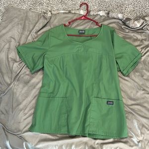 Cherokee scrubs top in green and pants in black size xl